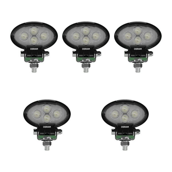 5 Arbeitsscheinwerfer 1.500lm geschraubt oval OSRAM WL VX100-WD für u.a. Offroad