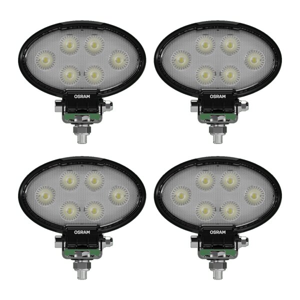 4 Arbeitsscheinwerfer 2.300lm geschraubt oval OSRAM WL VX100-WD für u.a. Offroad