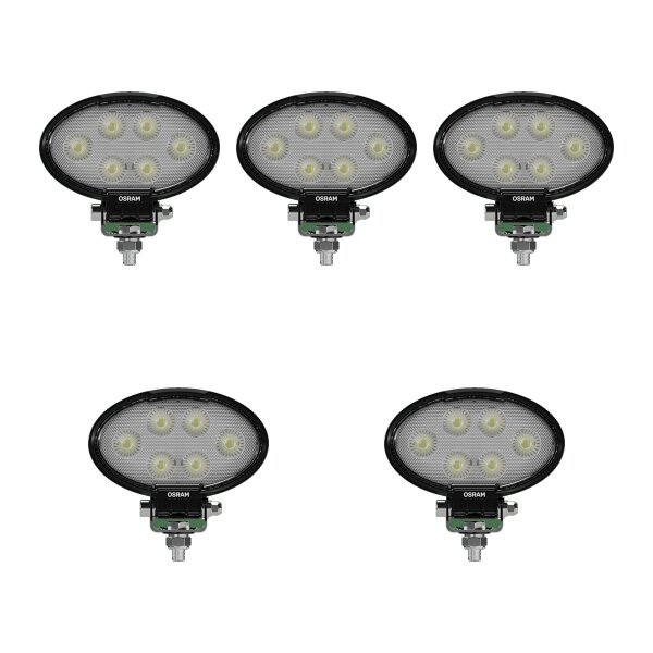 5 Arbeitsscheinwerfer 2.300lm geschraubt oval OSRAM WL VX100-WD für u.a. Offroad