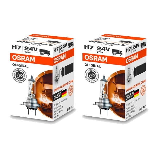 2 Bulbs H7 24V 70W PX26d Light Expertise OSRAM ORIGINAL for various cars