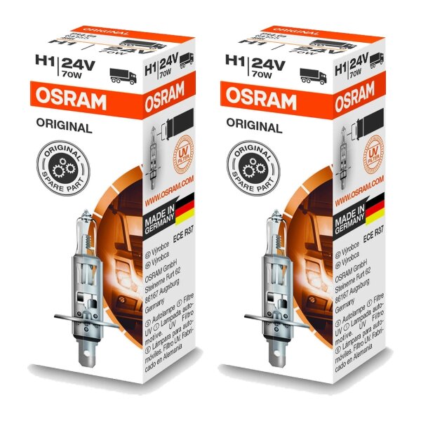 2 Bulbs H1 24V 70W P14.5s Light Expertise OSRAM ORIGINAL for various cars