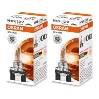 2 Glühlampen H15 12V 55 15W PGJ23t-1 OSRAM ORIGINAL für passend für PKW