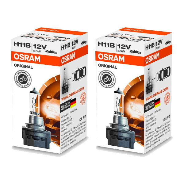 2 Glühlampen H11B 12V 55W PGJY19-2 Licht-Expertise OSRAM ORIGINAL für PKW