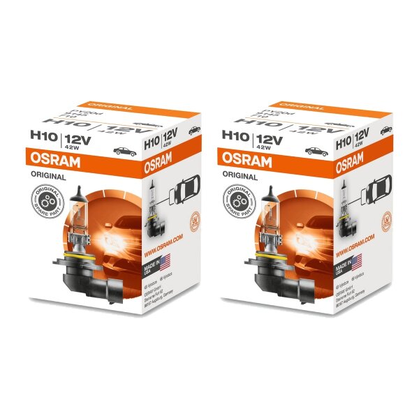 2 Bulbs H10 12V 42W PY20d Light Expertise OSRAM ORIGINAL universally applicable