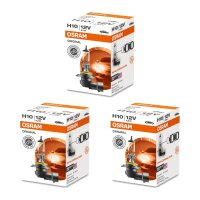 3 Glühlampen H10 12V 42W PY20d OSRAM ORIGINAL...