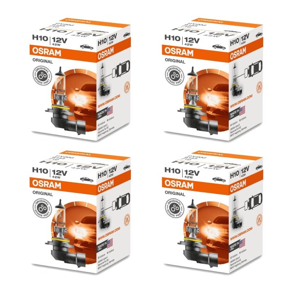 4 Glühlampen H10 12V 42W PY20d OSRAM ORIGINAL universell einsetzbar