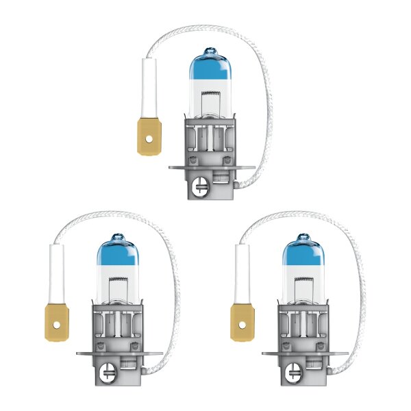 3 Bulbs H3 12V 55W PK22s OSRAM NIGHT BREAKER® LASER Next Gen for e.g. AUDI A2