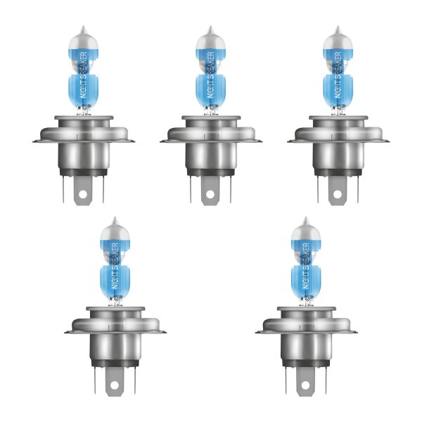 5 Bulbs H4 12V 60 55W P43t Light expert OSRAM NIGHT BREAKER® LASER Next Gen
