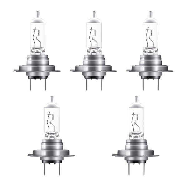 5 Bulbs H7 12V 55W PX26d 1500lm OSRAM NIGHT BREAKER® SILVER suitable for cars