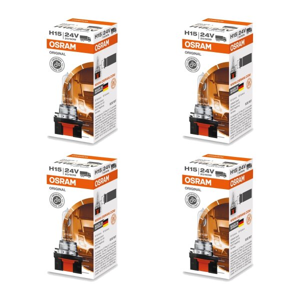 4 Bulbs H15 24V 60 20W PGJ23t-1 Light Expertise OSRAM ORIGINAL suitable for cars