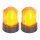2 Rotating Beacons H1 24V 70W R65 Light Expertise OSRAM LIGHTsignal 360° yellow