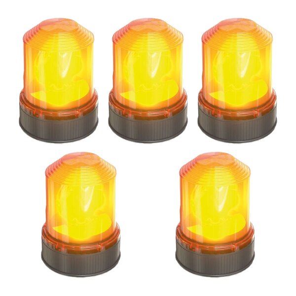 5 Rundumkennleuchten H1 24V 70W R65 Licht-Expertise OSRAM LIGHTsignal 360° gelb