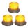 3 Rundumkennleuchten LED 12V 24V 7W R65 OSRAM LIGHTsignal 360° gelb