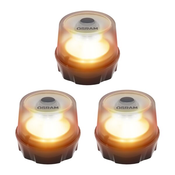 3 Warning Lights LED 3.7V 2.2W 2000k OSRAM LEDguardian® ROAD FLARE universal