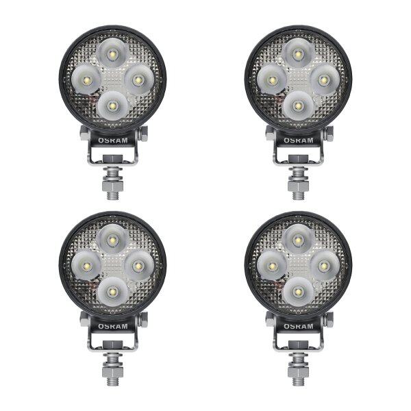 4 Zusatzscheinwerfer LED 20W R10 R112 -Norm 1150lm OSRAM Round VX80-WB