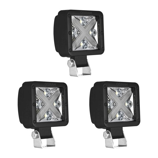 3 Worklights LED 22W 2W screwed square OSRAM CUBE MX85-SP Off-Road