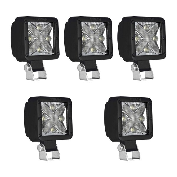 5 Worklights LED 22W 2W screwed square OSRAM CUBE MX85-WD Off-Road