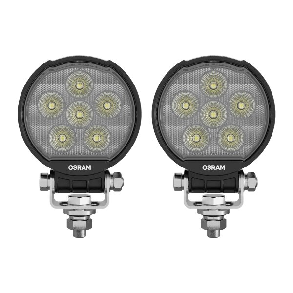 2 Arbeitsscheinwerfer LED 19W geschraubt 2.000lm OSRAM Round WL VX100-WD