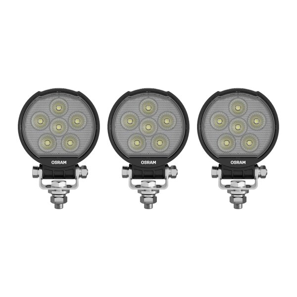 3 Worklights LED 19W screwed 2,000lm LEDriving OSRAM Round WL VX100-WD
