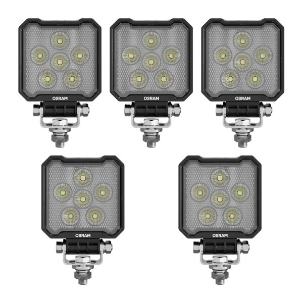 5 Worklights LED 21W screwed 2,000lm LEDriving OSRAM Cube WL VX100-WD