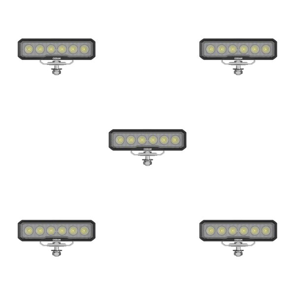 5 Worklights LED 15W screwed 1,500lm LEDriving OSRAM LIGHTBAR VX150-WD