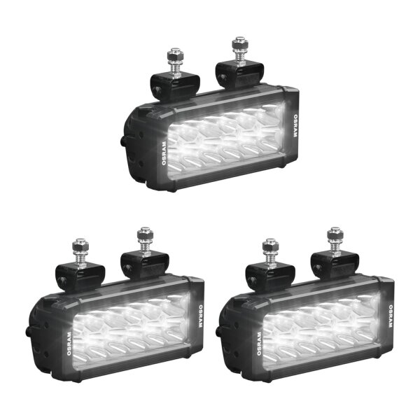 3 Auxiliary headlamps LED 18W screwed R10 6000K 2100lm OSRAM LIGHTBAR VX180-SP