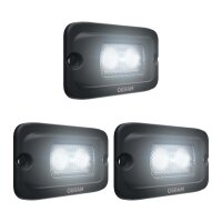 3 Worklights LED 7W screwed 6,500K 600lm OSRAM Flush...