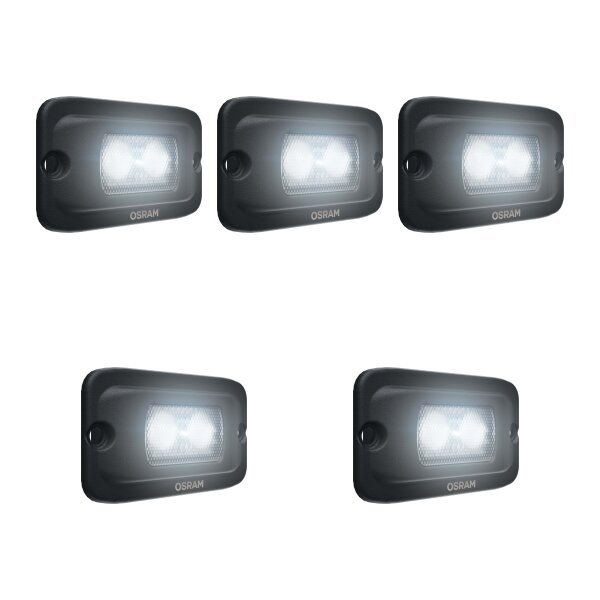 5 Worklights LED 7W screwed 6,500K 600lm OSRAM Flush Mount WL VX100-FL