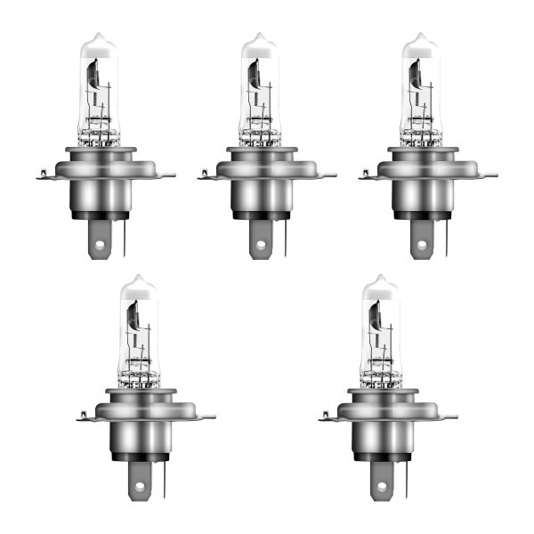 5 Bulbs H4 12V 60 55W P43t OSRAM NIGHT BREAKER® SILVER suitable for cars