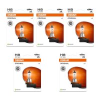 5 Glühlampen H8 12V 35W PGJ19-1 OSRAM ORIGINAL...