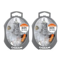 2 Ersatzlampen-Boxen Original H1/H7 12V OSRAM passend für diverse Fahrzeuge