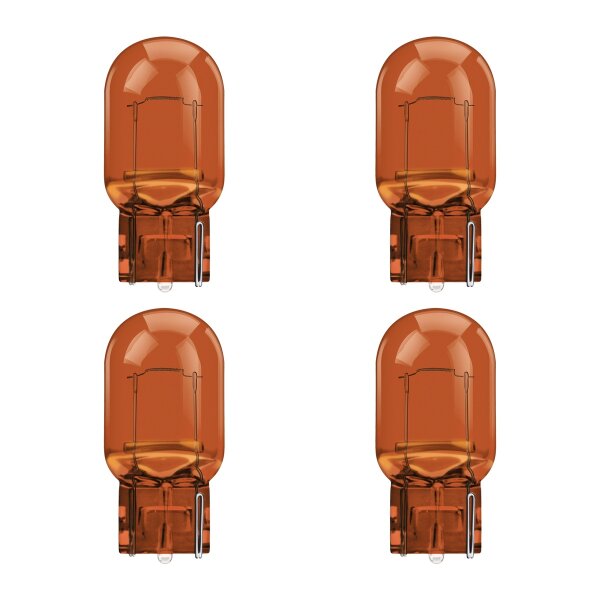 4 Glühlampen für Blinkleuchte WY21W 12V 21W W3x16d OSRAM passend für PKW