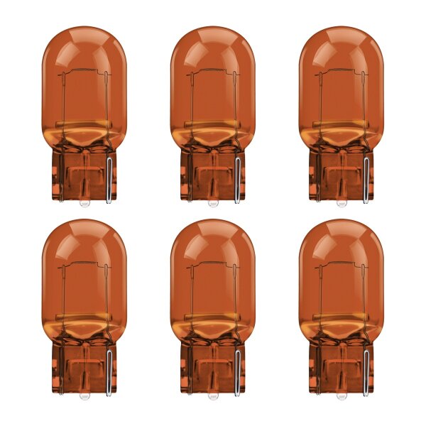 6 Glühlampen für Blinkleuchte WY21W 12V 21W W3x16d OSRAM passend für PKW