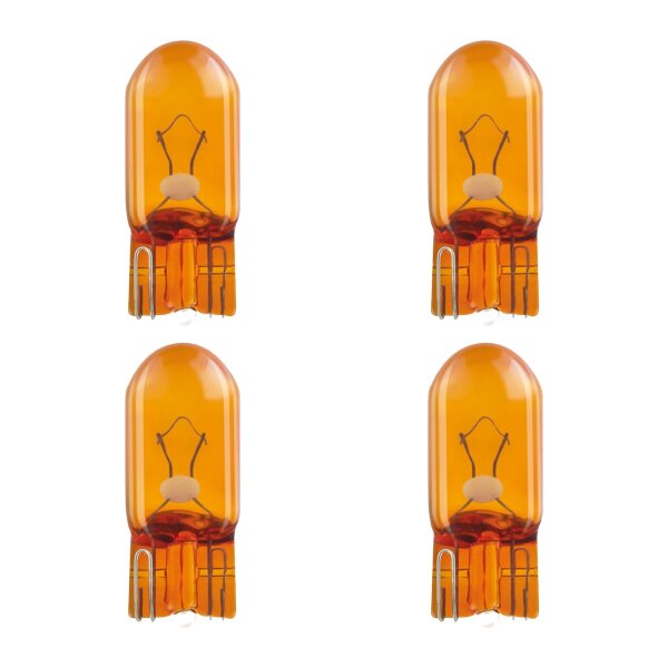 4 Glühlampen für Blinkleuchte WY5W 12V 5W W2.1x9.5d OSRAM passend für PKW