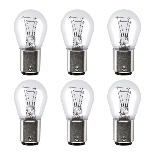 6 Glühlampen Blinkleuchte P21 5W 12V 21 5W BAY15d OSRAM ULTRA LIFE für PKW