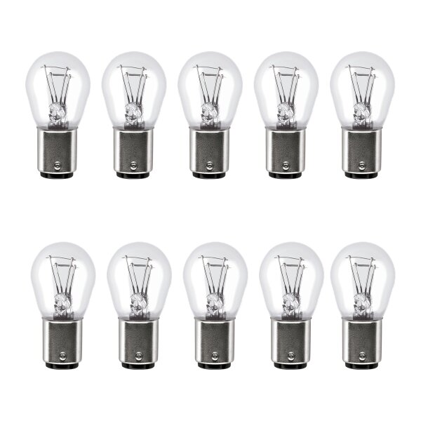 10 Glühlampen Blinkleuchte P21 5W 12V 21 5W BAY15d OSRAM ULTRA LIFE für PKW