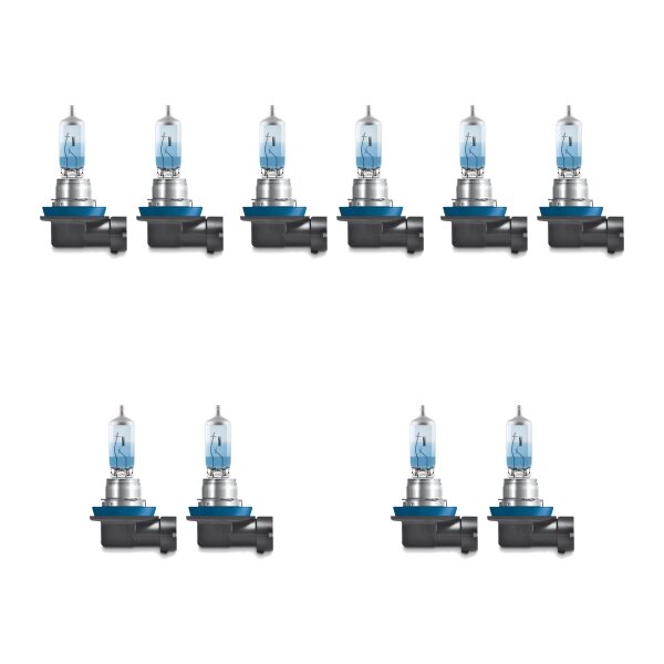 10 Bulbs H11 12V 55W PGJ19-2 OSRAM COOL BLUE INTENSE suitable for cars