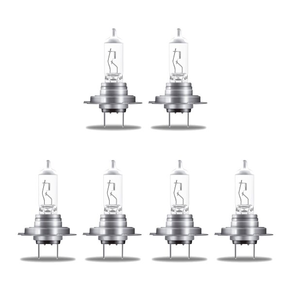6 Bulbs H7 12V 55W PX26d OSRAM NIGHT BREAKER® SILVER suitable for cars