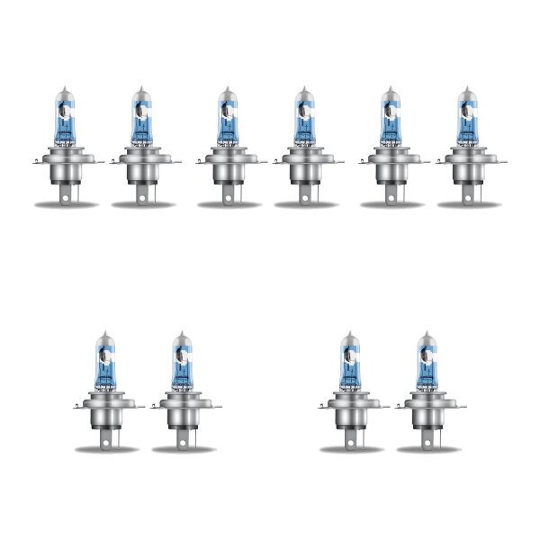 10 Glühlampen H4 12V 60 55W P43t OSRAM NIGHT...