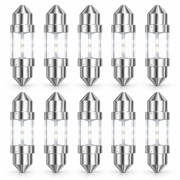 10 Glühlampen C5W Retro 12V 6000k ECE-geprüft OSRAM NIGHT BREAKER LED superhell