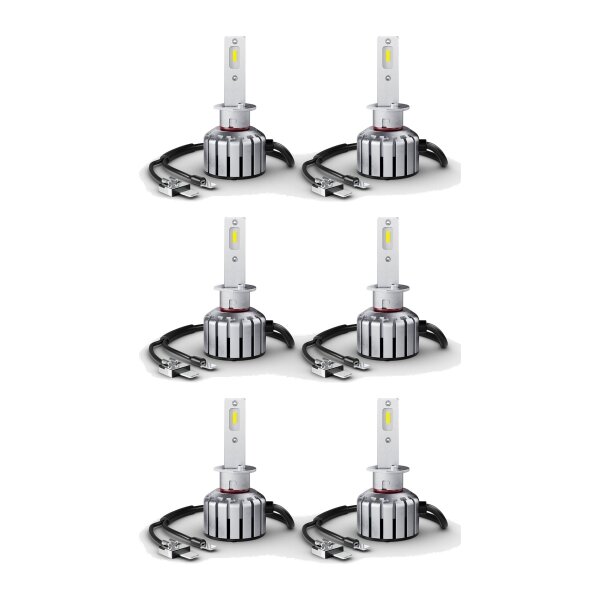 6 Glühlampen LED 12V 16W P14.5s 6.000K 1.550lm OSRAM NIGHT BREAKER LED H1