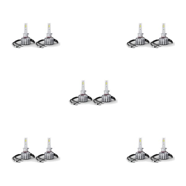 10 Glühlampen LED 12V 16W P14.5s 6.000K 1.550lm OSRAM NIGHT BREAKER LED H1