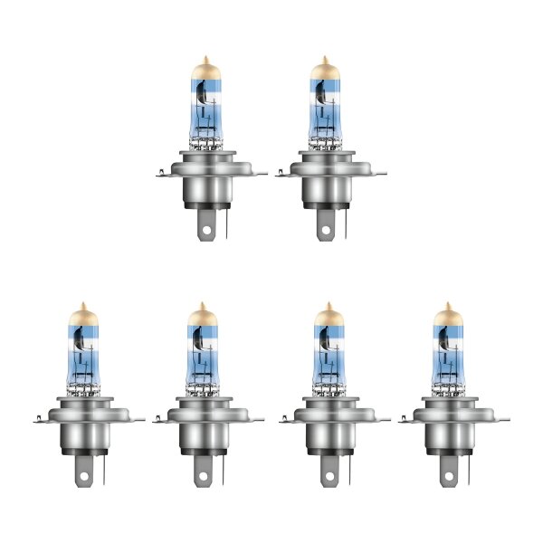 6 Bulbs H4 12V 60 55W P43t Light Expert OSRAM NIGHT BREAKER® +220% brighter