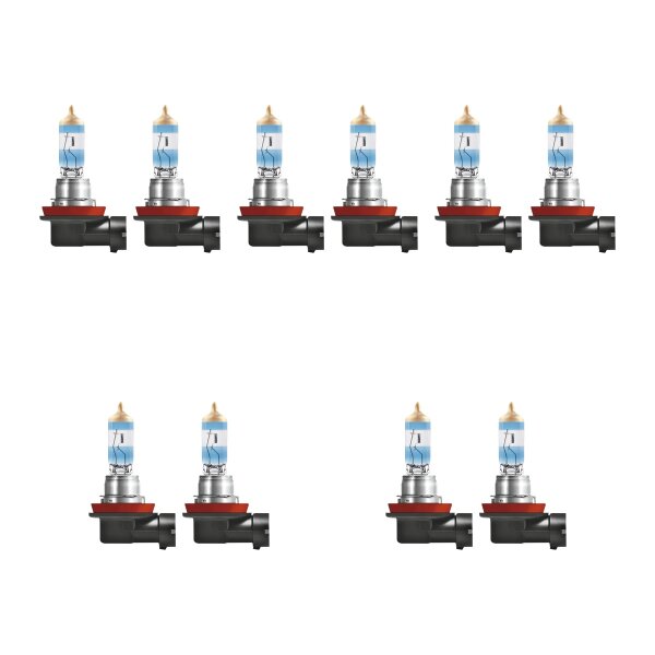 10 Glühlampen H11 12V 55W PGJ19-2 OSRAM NIGHT BREAKER® +220% heller