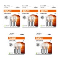 10 Indicator Bulbs P21 5W 12V 21 5W BAY15d OSRAM for...