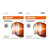 4 Glühlampen Innenraum 12V 10W SV8.5-8 OSRAM...