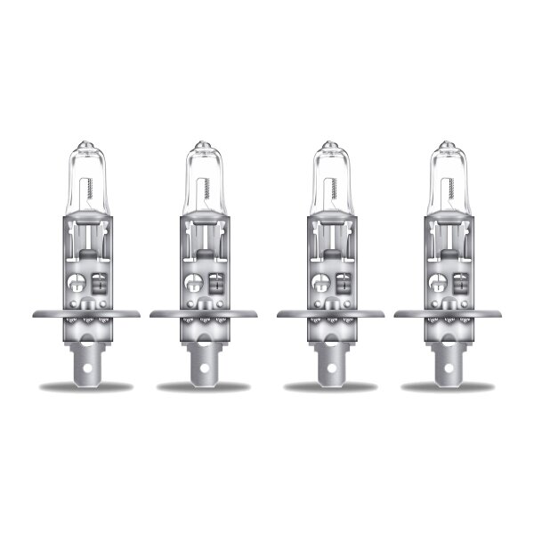 4 Glühlampen H1 12V 55W P14.5s OSRAM NIGHT BREAKER® SILVER passend für PKW