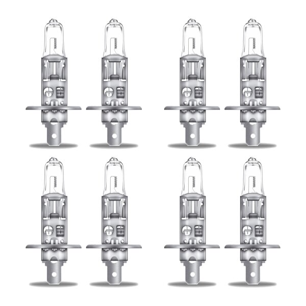 8 Glühlampen H1 12V 55W P14.5s OSRAM NIGHT BREAKER® SILVER passend für PKW