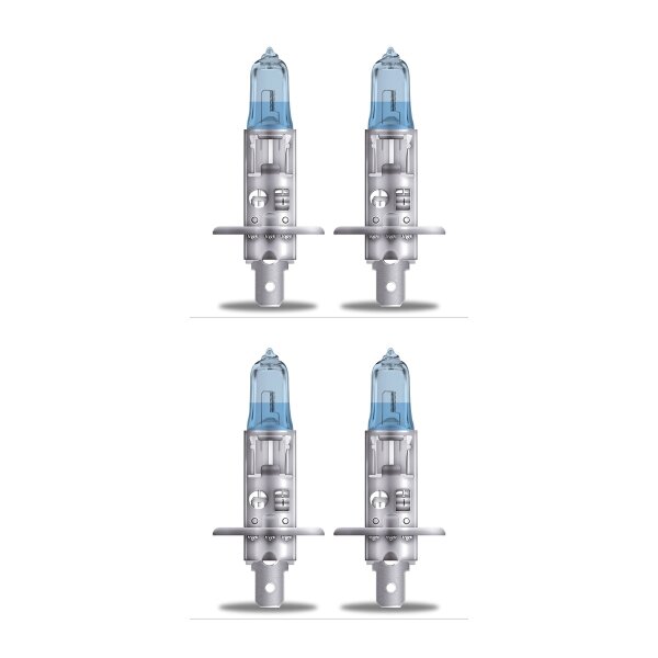 4 Glühlampen H1 12V 55W P14.5s OSRAM COOL BLUE®...