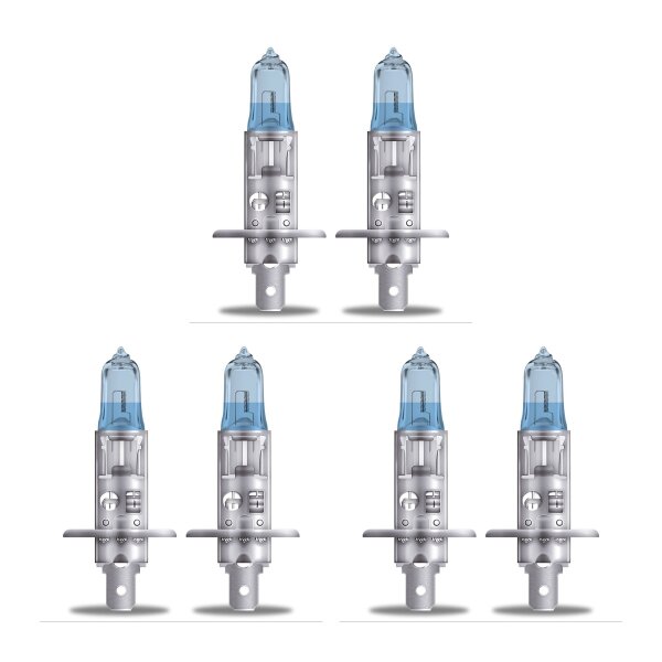 6 Glühlampen H1 12V 55W P14.5s OSRAM COOL BLUE®...
